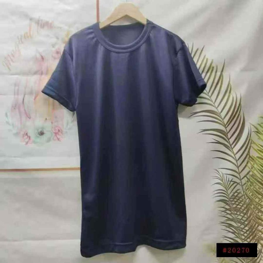 Navy quick-dry crew neck T-shirt