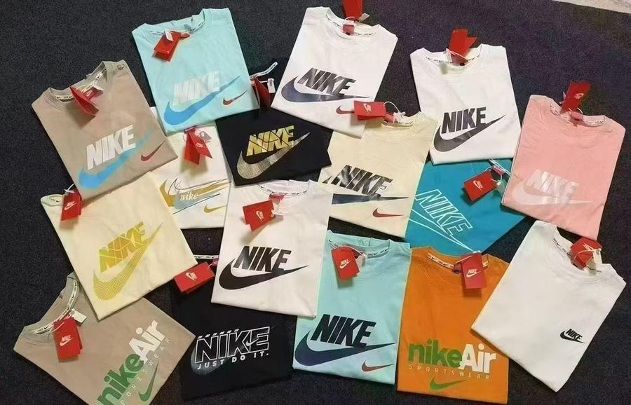 Nike style T-shirts wholesale display